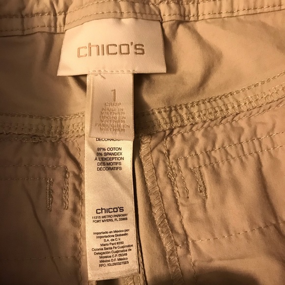 Chico’s khaki crop capris - Picture 7 of 8